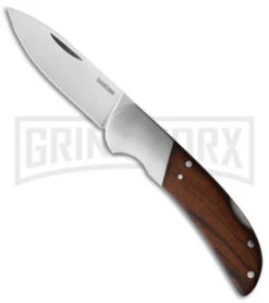 Kershaw Wood Lockback Knife - Satin Plain
