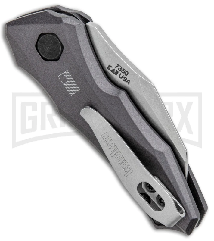 Kershaw Launch 10 Gray Automatic Knife CA Legal - Stonewash Plain - Image 3