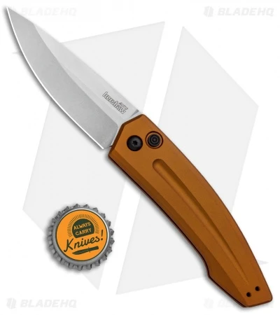 Kershaw Launch 2 Automatic Knife Bronze Aluminum (3.4" Stonewash) 7200EBSW - Image 4