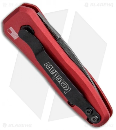 Kershaw Launch 4 CA Legal Automatic Knife Red (1.9" Damascus) - Image 3