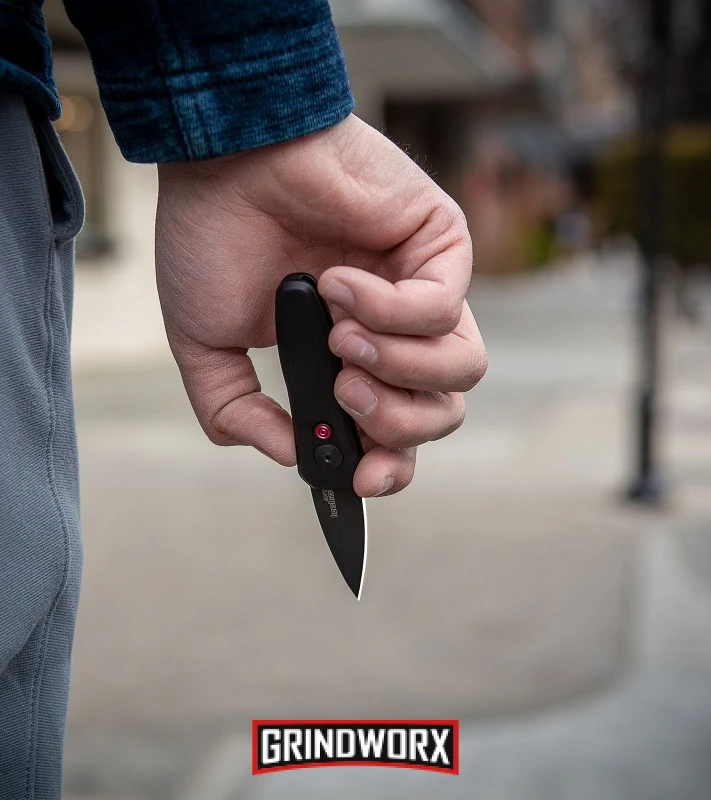 Kershaw Launch 4 Red Automatic Knife CA Legal - Black Plain 4TH18 - Image 6