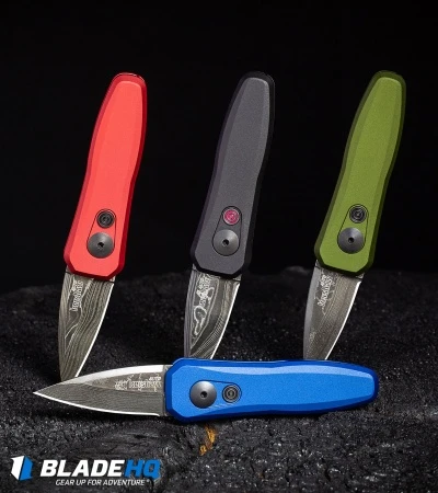 Kershaw Launch 4 CA Legal Automatic Knife Red (1.9" Damascus) - Image 8