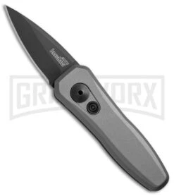 Kershaw Launch 4 Gray Automatic Knife CA Legal - Black Plain