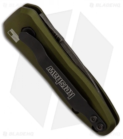 Kershaw Launch 4 CA Legal Automatic Knife OD Green (1.9" Damascus) BHQ Exclusive - Image 2