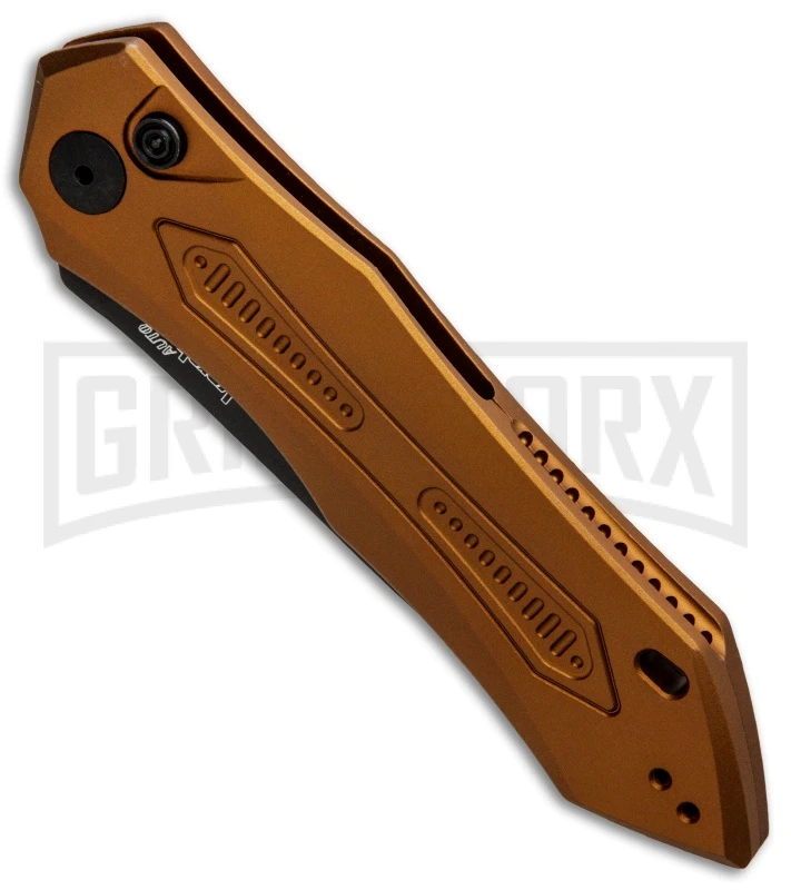 Kershaw Launch 6 Bronze Automatic Knife - Black Plain - Image 2