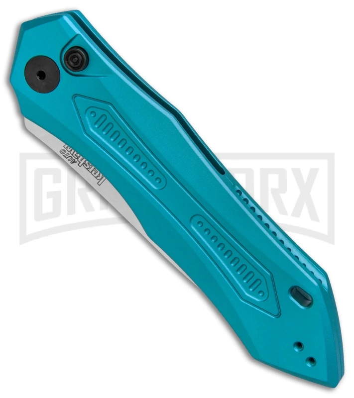 Kershaw Launch 6 Teal Automatic Knife - Stonewash Plain - Image 3