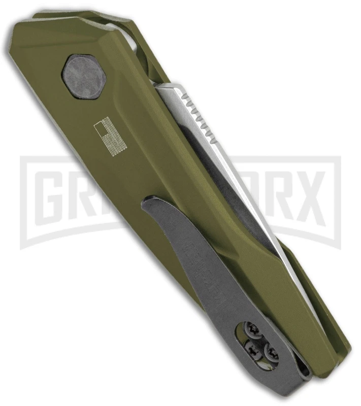 Kershaw Launch 9 OD Green Automatic Knife CA Legal - Stonewash Plain - Image 3