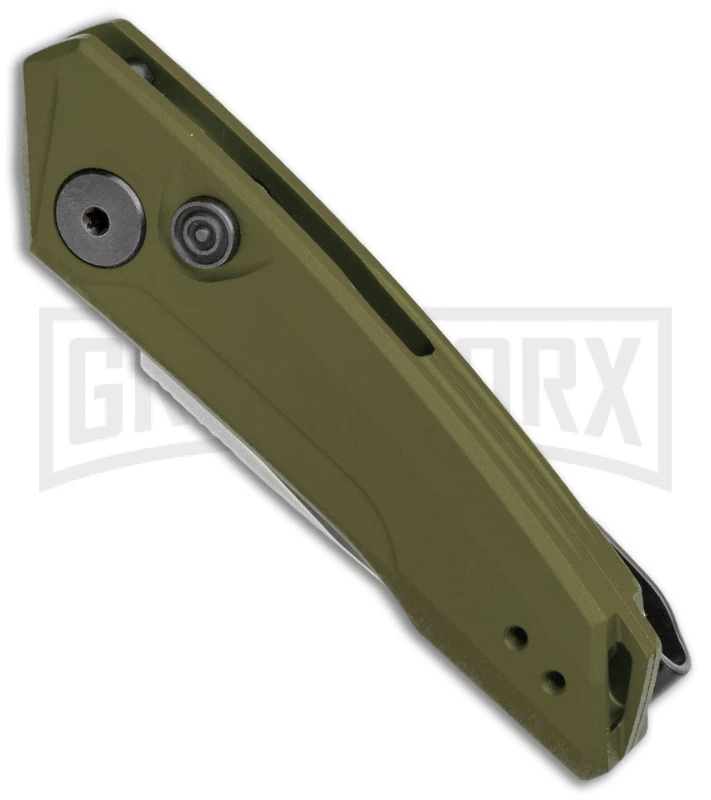 Kershaw Launch 9 OD Green Automatic Knife CA Legal - Stonewash Plain - Image 2