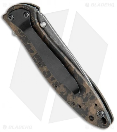 Kershaw Leek Spring Assisted Knife A/O Digital Brown (3" Black SW) 1660DEB - Image 3