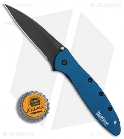 Kershaw Leek Assisted Opening Knife Blue (3" Black) 1660NBBLK - Image 4
