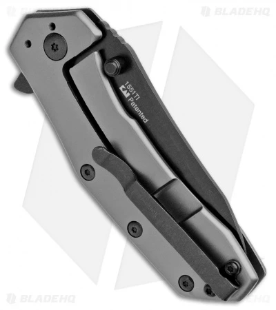 Kershaw Median Bead Blast A/O Frame Lock Knife Stainless Steel (3" Black) - Image 3