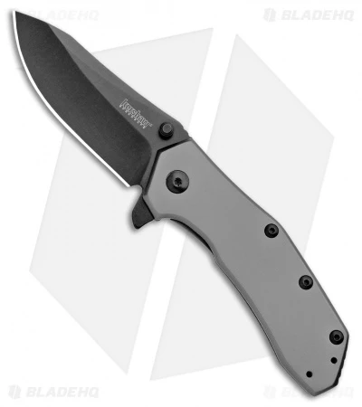 Kershaw Median Bead Blast A/O Frame Lock Knife Stainless Steel (3" Black)