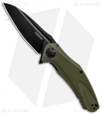 Kershaw Natrix XL Sub-Frame Lock Knife OD Green G-10 (3.75" Black) 7008OLBLK