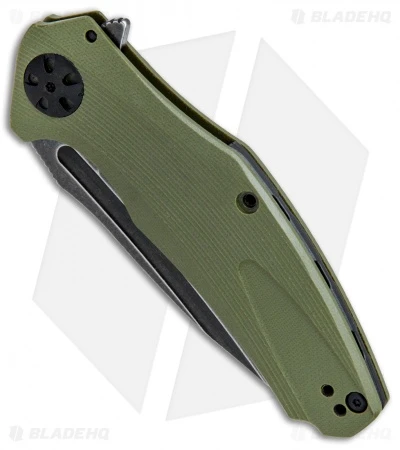 Kershaw Natrix A/O Knife Olive Green G-10 (3.25" BlackWash) 7007OLBW - Image 2