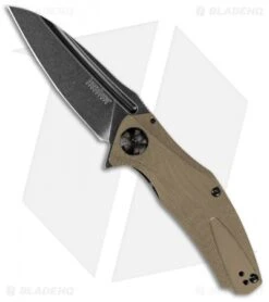 Kershaw Natrix Sub-Frame Lock A/O Knife Tan G-10 (3.25" Black Stonewash)
