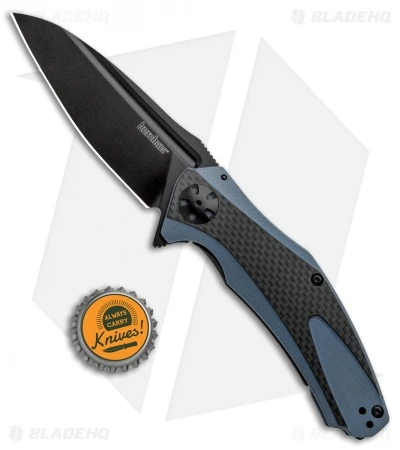Kershaw Natrix XL Sub-Frame Lock Knife Blue G-10/CF (3.75" Black) 7008CFBLK - Image 4