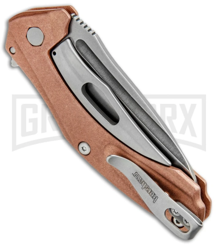 Kershaw Mini Natrix Sub-Frame Lock Knife Copper - Stonewash D2 - Image 3