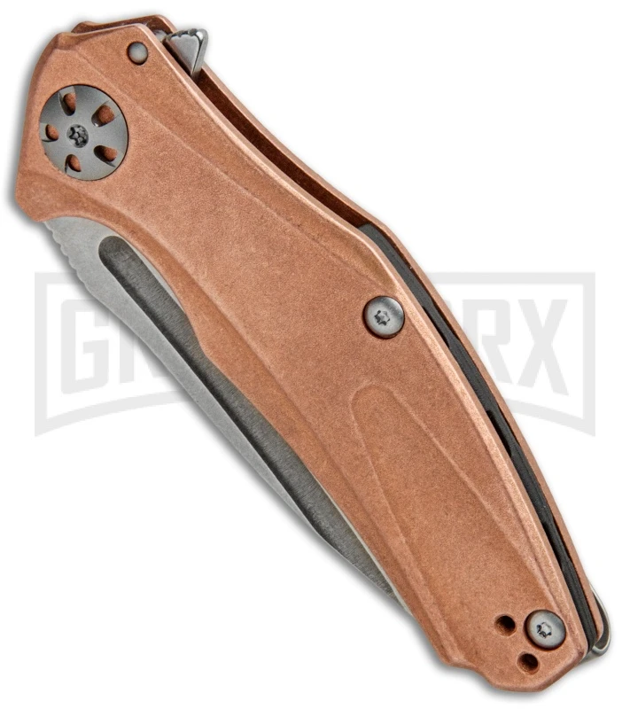 Kershaw Mini Natrix Sub-Frame Lock Knife Copper - Stonewash D2 - Image 2
