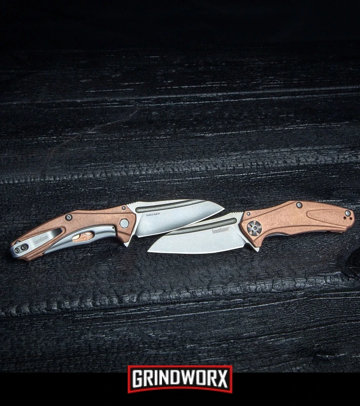 Kershaw Mini Natrix Sub-Frame Lock Knife Copper - Stonewash D2 - Image 6