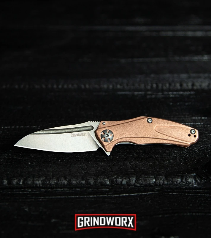 Kershaw Mini Natrix Sub-Frame Lock Knife Copper - Stonewash D2 - Image 5