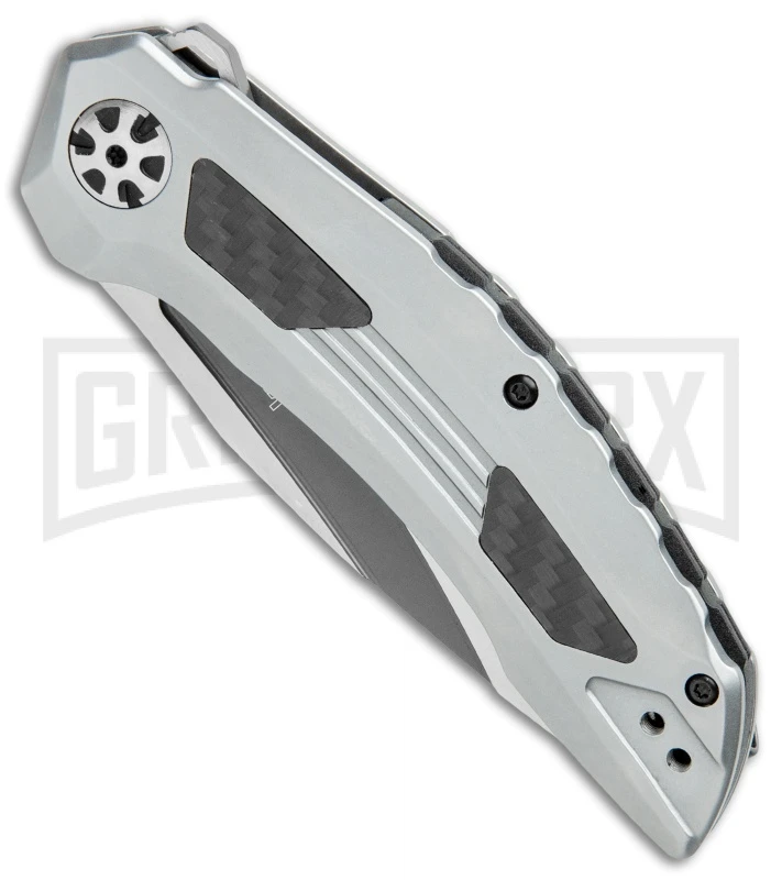 Kershaw Norad Frame Lock Knife Stainless Steel Satin Drop Point - Image 2