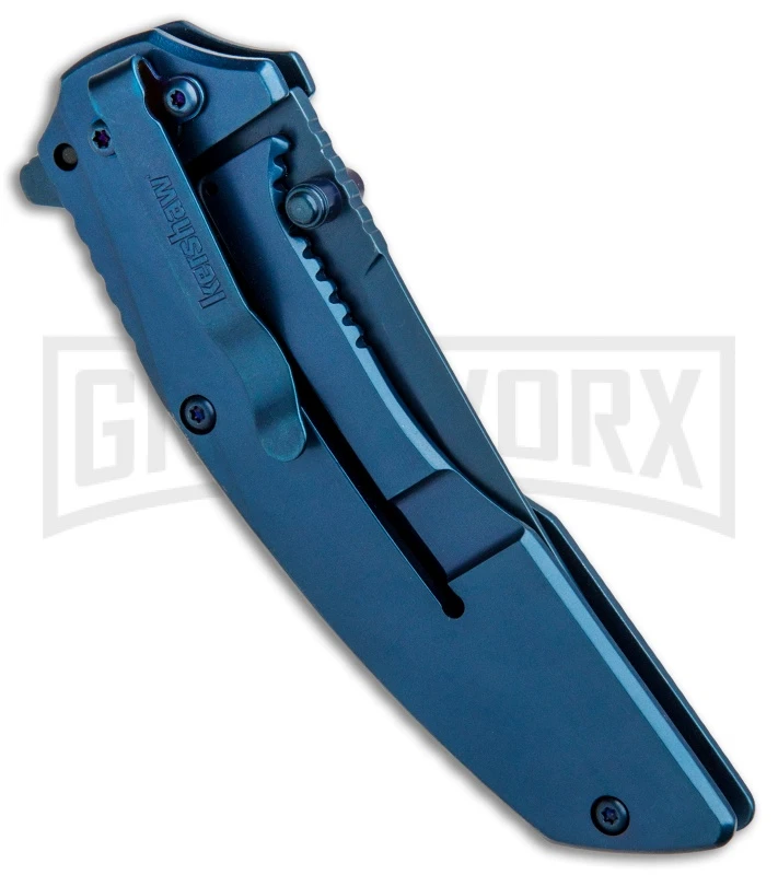 Kershaw Outright A/O Frame Lock Knife Blue/Black G-10 Blue 8320 - Image 3