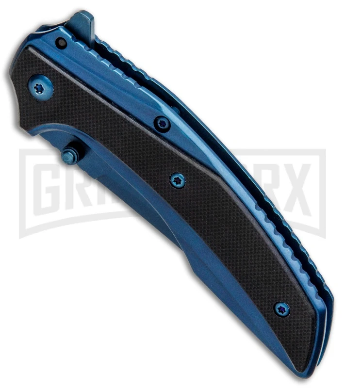 Kershaw Outright A/O Frame Lock Knife Blue/Black G-10 Blue 8320 - Image 2