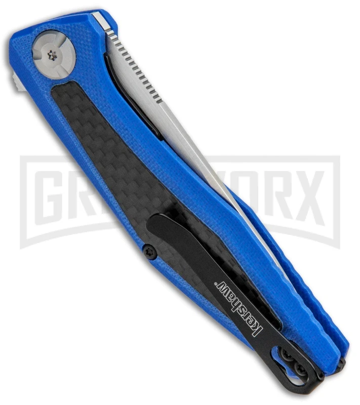Kershaw Sinkevich Atmos Liner Lock Knife Blue G-10/Carbon Fiber Satin - Image 3