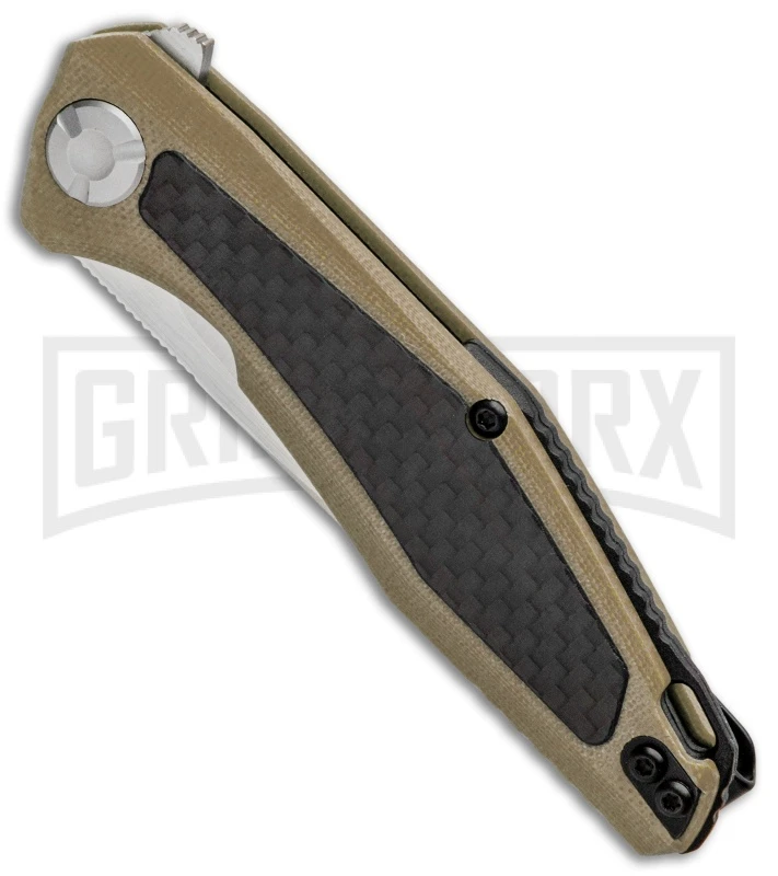 Kershaw Sinkevich Atmos Liner Lock Knife Tan G-10/Carbon Fiber - Satin - Image 2