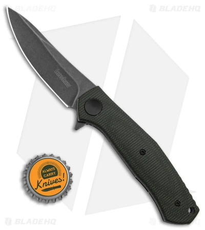 Kershaw Sinkevich Concierge Liner Lock Knife Green Micarta (3.25" Black SW) - Image 4