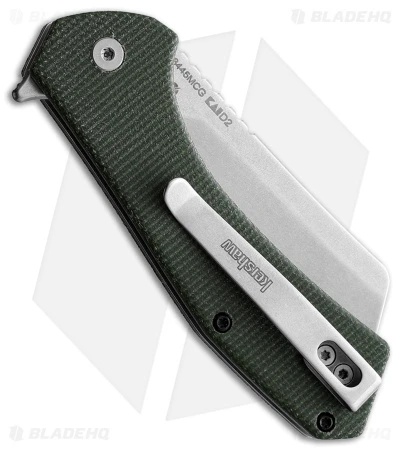 Kershaw Static Clever Liner Lock Knife Green Micarta (2.8" Stonewash D2) - Image 2