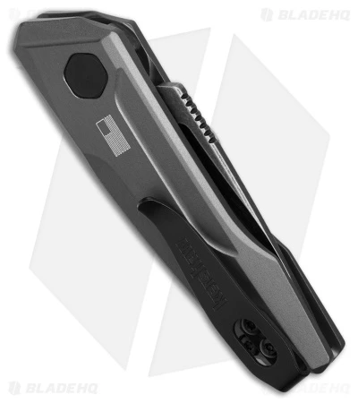 Kershaw Launch 9 Automatic Knife Drop Point Gray Aluminum (2" Black SW) - Image 3