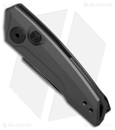 Kershaw Launch 9 Automatic Knife Drop Point Gray Aluminum (2" Black SW) - Image 2