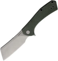 Kershaw Static Framelock Folding Knife Green Micarta Handle D2 Plain Edge Stonewash Finish