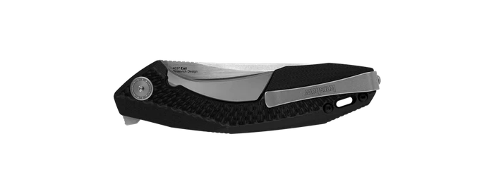 Discontinued Kershaw Tumbler Sub Frame Lock Flipper Knife Black G10 CF Handle Plain D2 SW Blade 4038 - Image 2