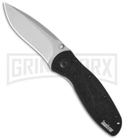 Kershaw Blur Black Assisted Opening Knife - Stonewash Plain