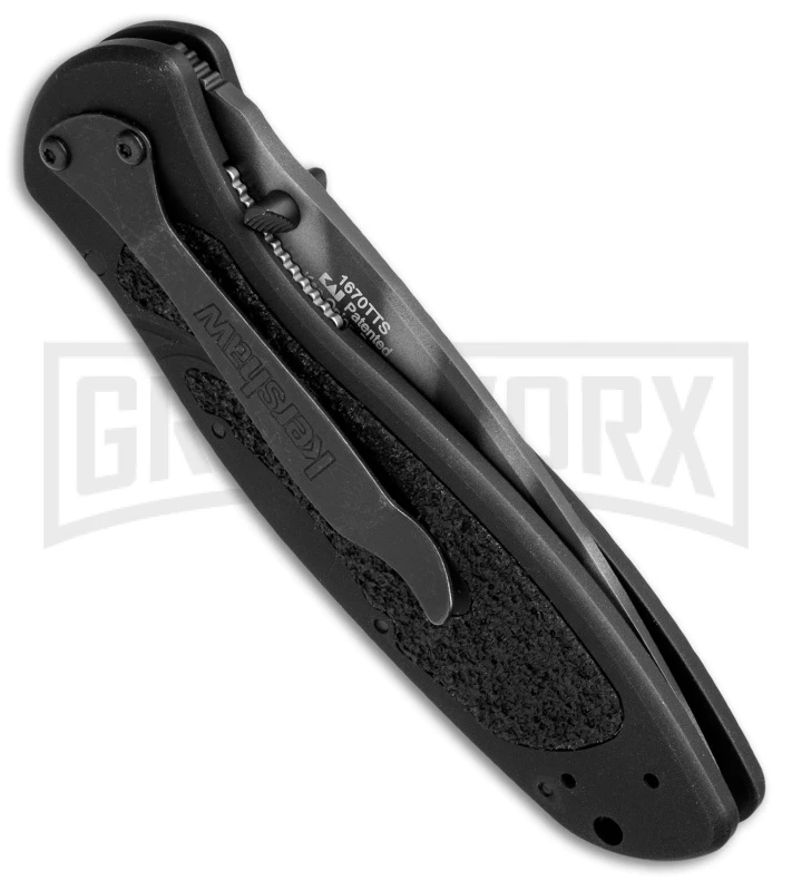 Kershaw Blur Black Assisted Opening Knife - Tanto Tiger Stripe Plain - Image 3