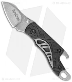 Kershaw Cinder Keychain Knife Bottle Opener (1.4" Stonewash) 1025