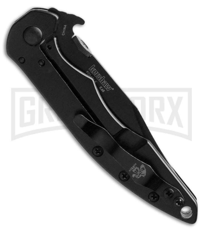 Kershaw Emerson CQC-1K Black Frame Lock Knife - Black Plain - Image 2