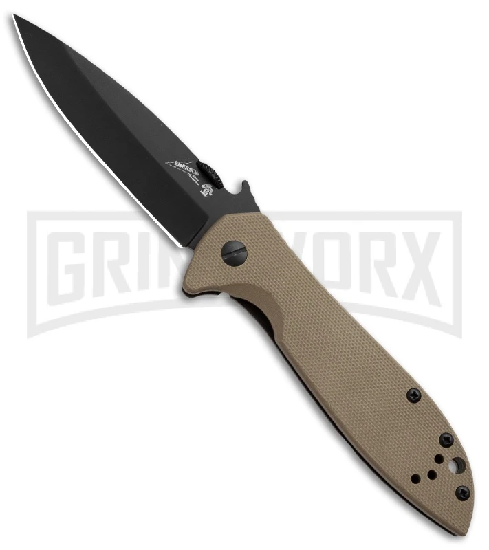 Kershaw Emerson CQC-4K Brown Folding Knife - Black Plain