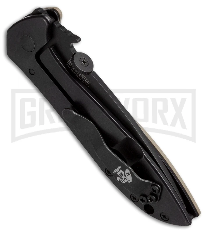 Kershaw Emerson CQC-4K Brown Folding Knife - Black Plain - Image 2