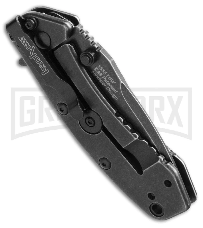 Kershaw Cryo Tanto Flipper Assisted Opening Knife - BlackWash Plain - Image 2