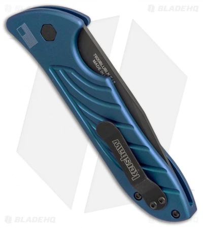 Kershaw Emerson Launch 5 Automatic Knife Blue Aluminum (3.4" Black) 7600BLUBLK - Image 2