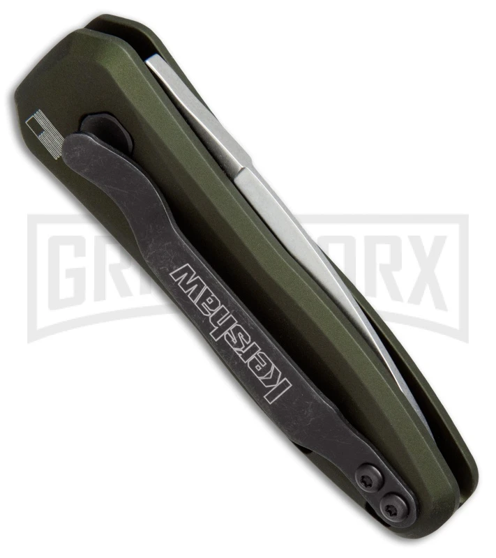 Kershaw Launch 4 OD Green Automatic Knife CA Legal - Stonewash Plain - Image 3