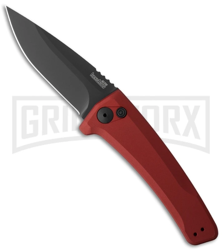 Kershaw Launch 3 Red Automatic Knife - Black Plain