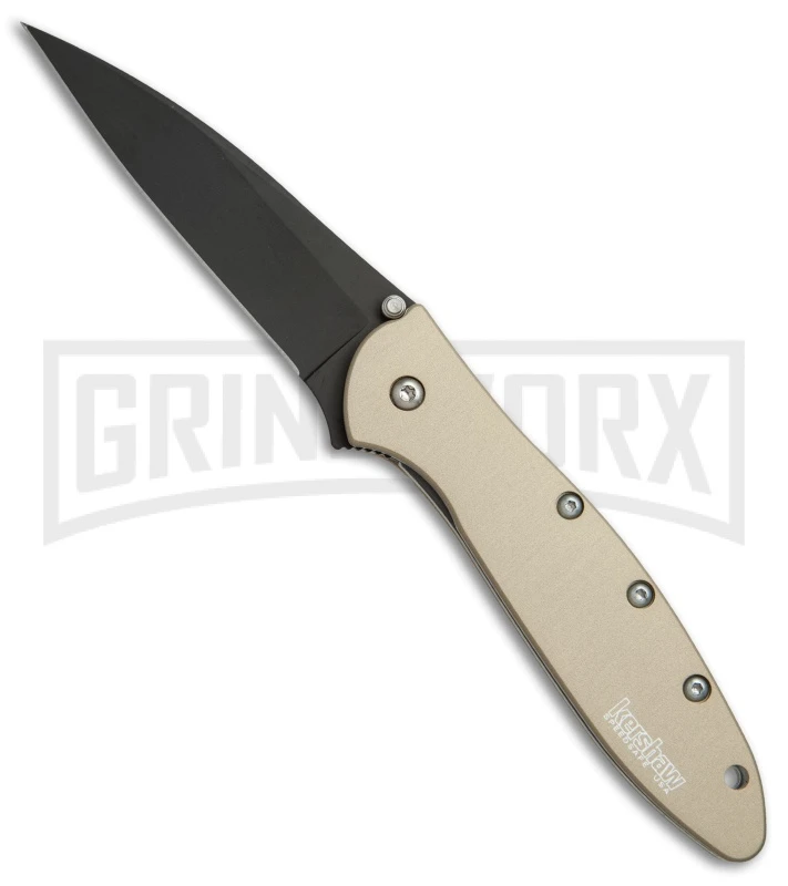 Kershaw Leek Desert Sand Assisted Opening Knife - Bead Blast Plain