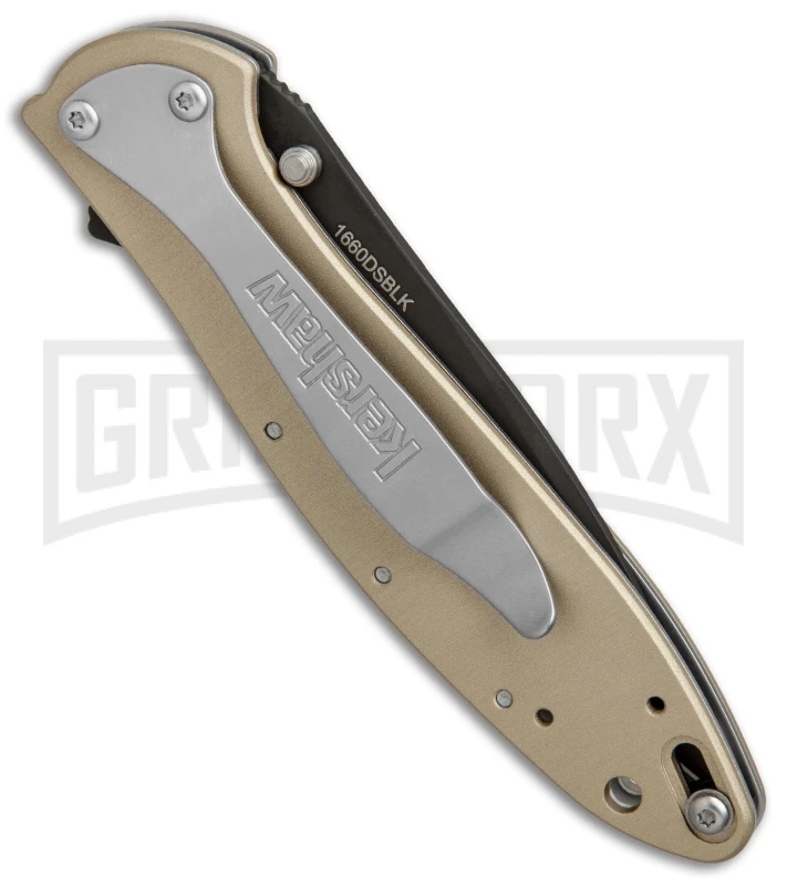 Kershaw Leek Desert Sand Assisted Opening Knife - Bead Blast Plain - Image 3