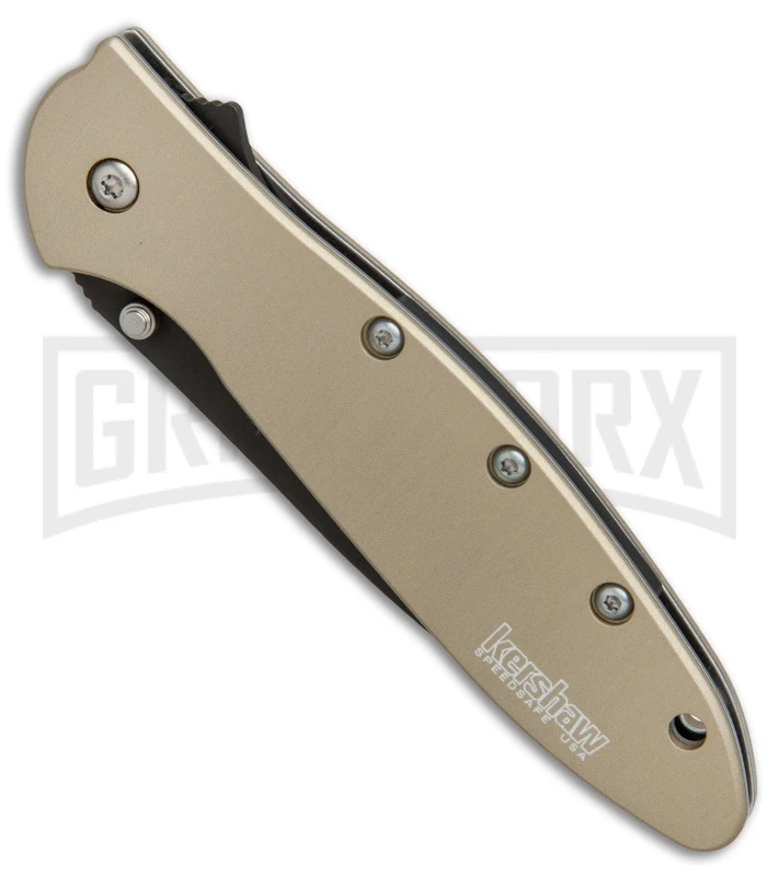 Kershaw Leek Desert Sand Assisted Opening Knife - Bead Blast Plain - Image 2