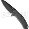 Kershaw Link Liner Lock Knife Gray Aluminum BlackWash Drop Point
