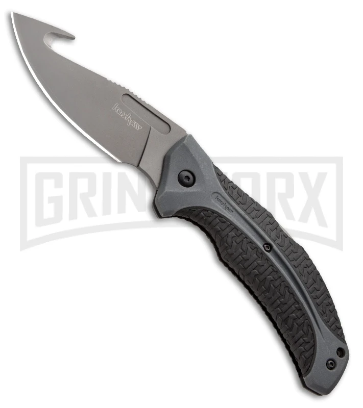 Kershaw LoneRock Gut Hook Folding Knife - Gray Plain